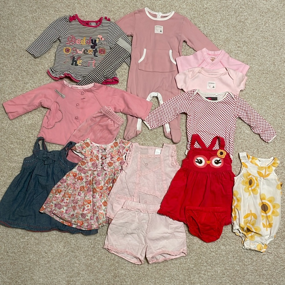 3-6month Baby Girl Lot (Burt’s Bees,TU,Carter’s,Gymboree,Laura Ashley)